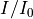I / I_0